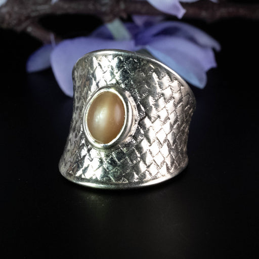 Moonstone Ring 9x7mm SIze 8 - InnerVision Crystals