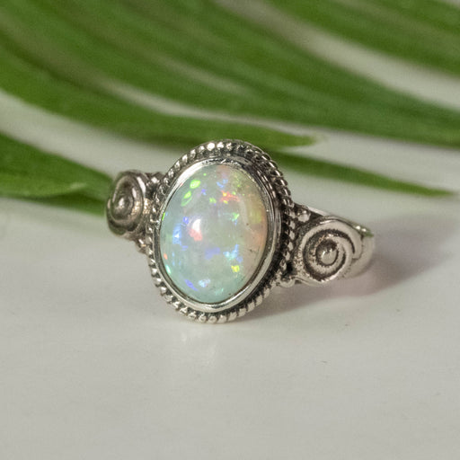 Opal Ring 8x6mm Size 4 - InnerVision Crystals