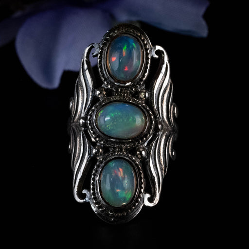 Opal Ring 8x6mm Size 5 - InnerVision Crystals
