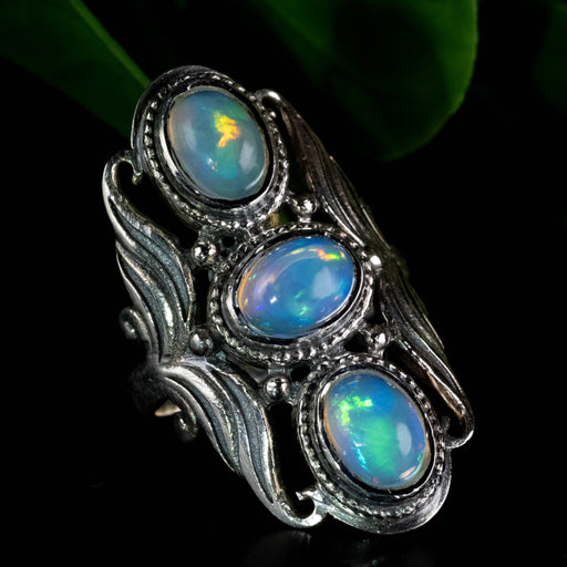 Opal Ring 8x6mm Size 6.5 - InnerVision Crystals