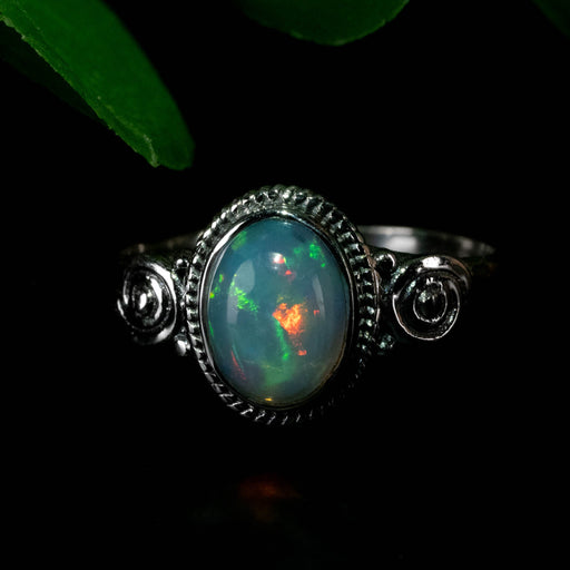 Opal Ring 8x6mm Size 7 - InnerVision Crystals