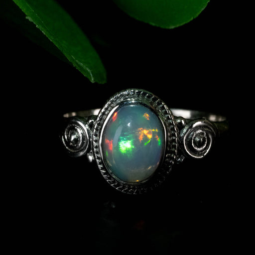 Opal Ring 8x6mm Size 7 - InnerVision Crystals