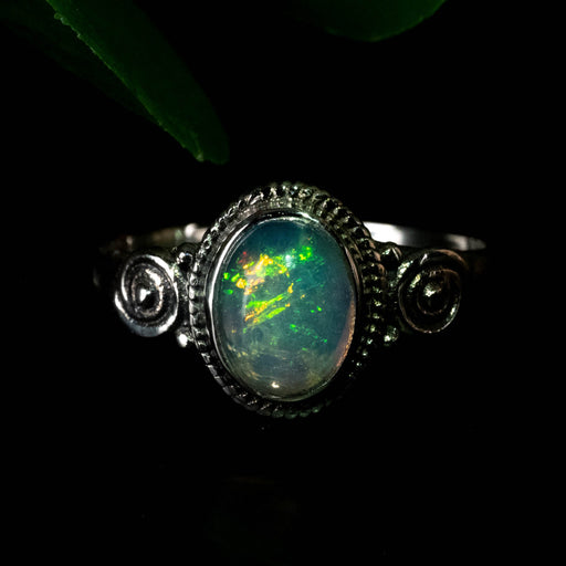Opal Ring 8x6mm Size 7.5 - InnerVision Crystals