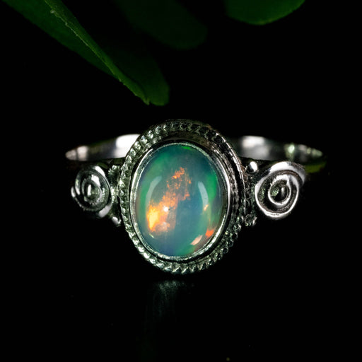 Opal Ring 8x6mm Size 8.5 - InnerVision Crystals