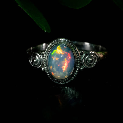 Opal Ring 8x6mm Size 9.5 - InnerVision Crystals