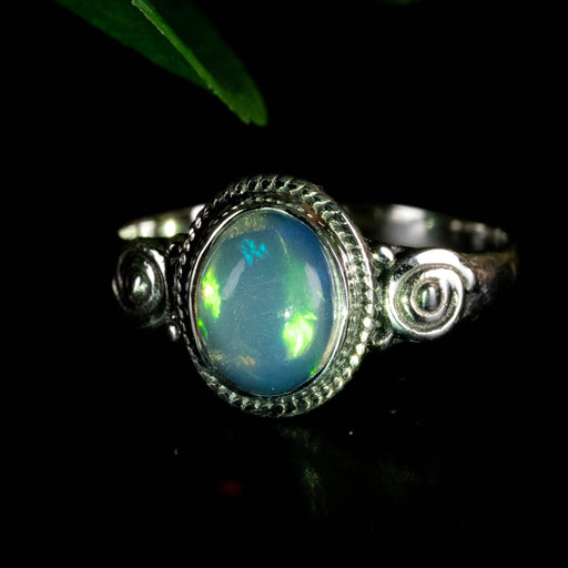 Opal Ring 9x7mm Size 8 - InnerVision Crystals
