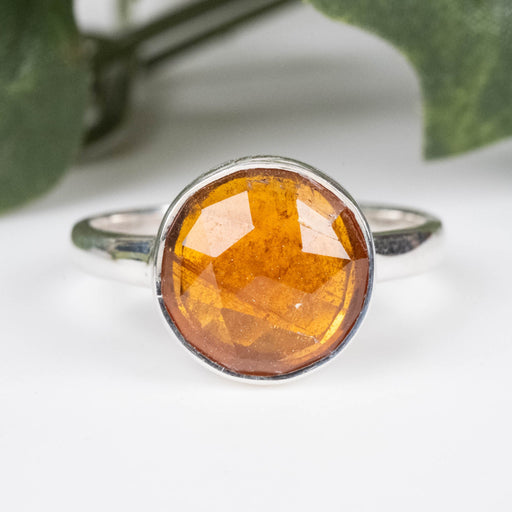 Orange Kyanite Ring 10mm Size 8 - InnerVision Crystals