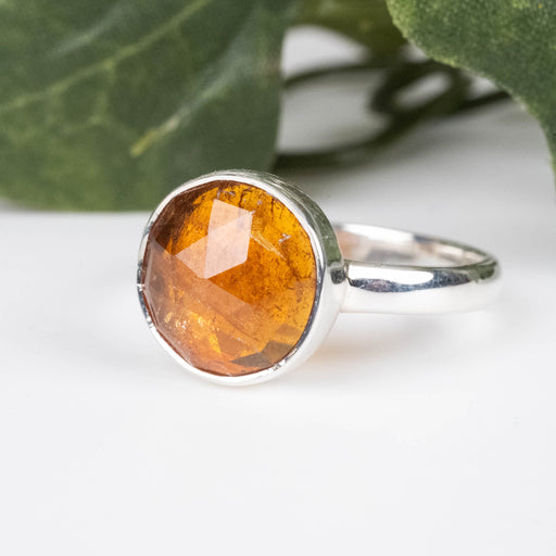 Orange Kyanite Ring 10mm Size 8 - InnerVision Crystals