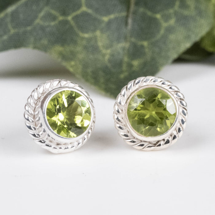 Peridot Earrings 6mm - InnerVision Crystals