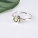 Peridot Ring 5mm Size 6 - InnerVision Crystals