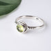 Peridot Ring 5mm Size 6 - InnerVision Crystals