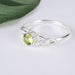 Peridot Ring 5mm Size 8 - InnerVision Crystals
