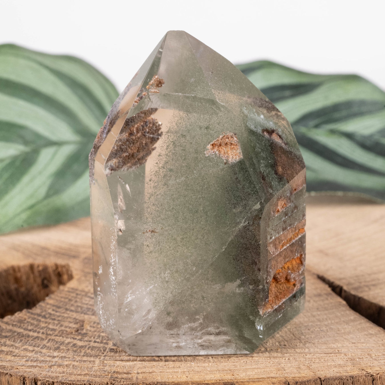 Polished Quartz w/ Chlorite Phantom 63 g 49x34mm - InnerVision Crystals