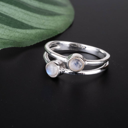 Rainbow Moonstone Ring 4mm | Choose Size - InnerVision Crystals