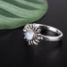 Rainbow Moonstone Ring 5mm Size 8.5 - InnerVision Crystals