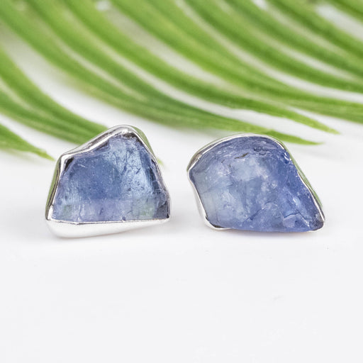 Raw Tanzanite Earrings 12mm - InnerVision Crystals