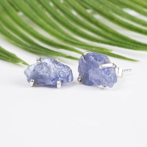 Raw Tanzanite Earrings 13mm - InnerVision Crystals
