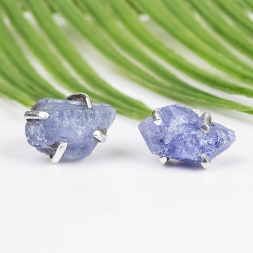 Raw Tanzanite Earrings 14mm - InnerVision Crystals