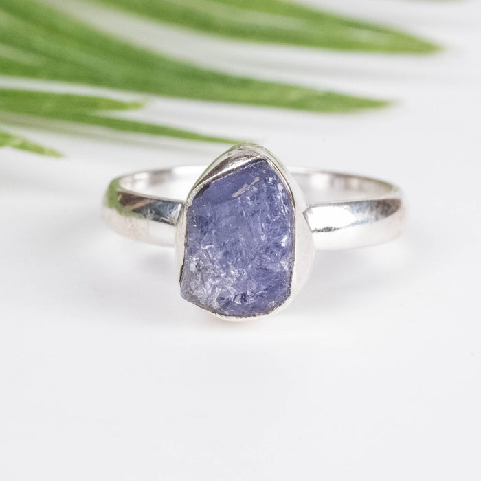 Raw Tanzanite Ring 10x6mm Size 8 - InnerVision Crystals