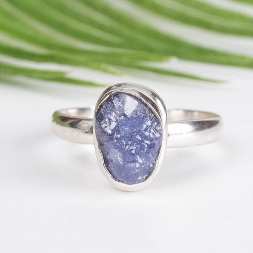 Raw Tanzanite Ring 10x7mm Size 10 - InnerVision Crystals