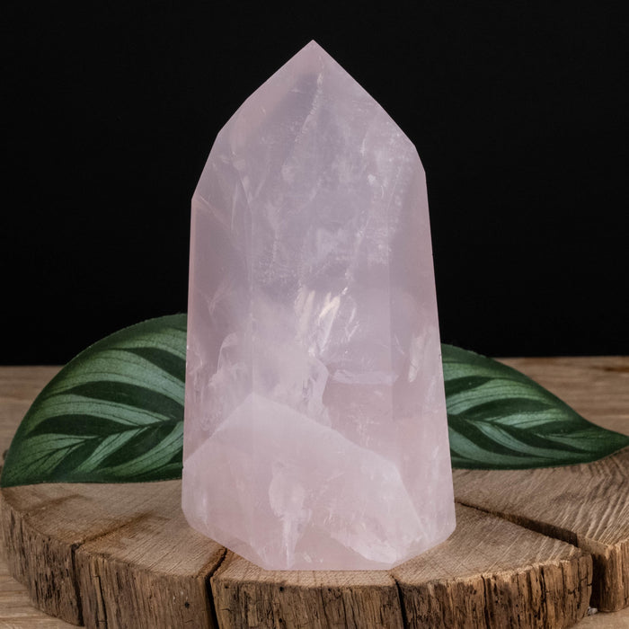Rose Quartz Polished Point 410 g 110x60mm - InnerVision Crystals