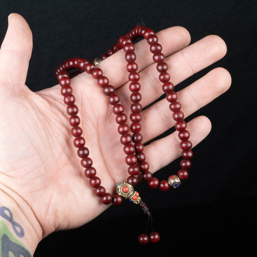 Rosewood 7mm with Guru 108 Bead Mala Prayer Beads - InnerVision Crystals