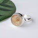 Rutilated Quartz Ring 12mm Size 8.5 - InnerVision Crystals
