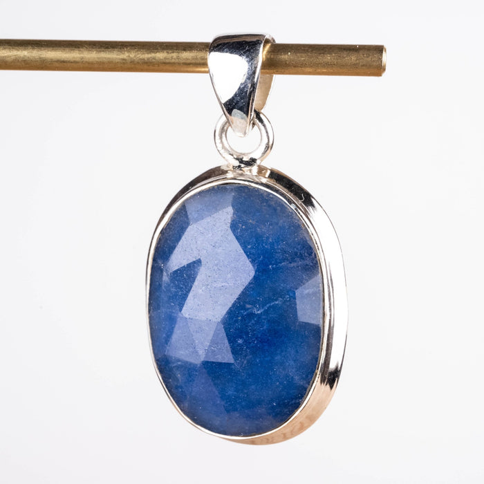 Sapphire Rose Cut Pendant 6 g 36x19mm - InnerVision Crystals