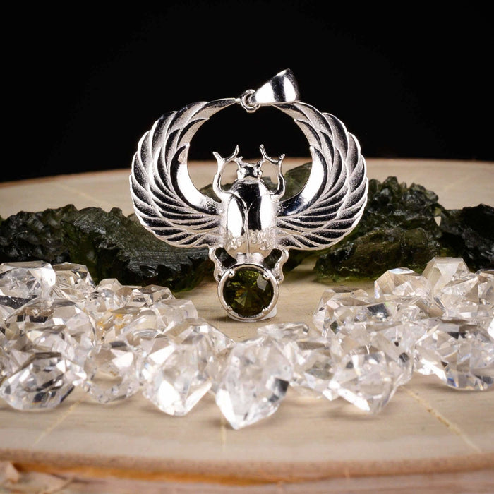 Scarab Pendant | Moldavite Gemstone - InnerVision Crystals