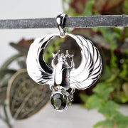 Scarab Pendant | Moldavite Gemstone .925 Silver - InnerVision Crystals