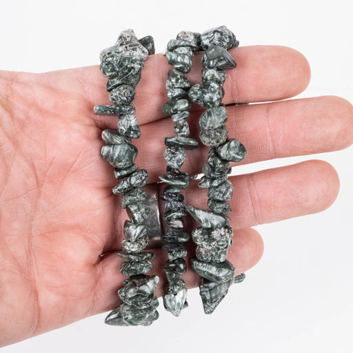 Seraphinite Tumbled Chips Bracelet - InnerVision Crystals