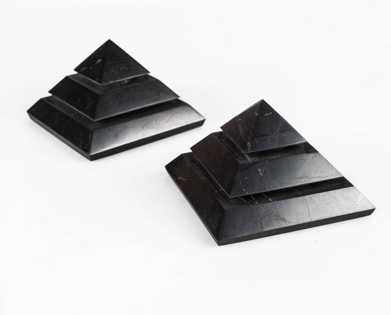 Shungite Saqqara Pyramid 50mm - InnerVision Crystals