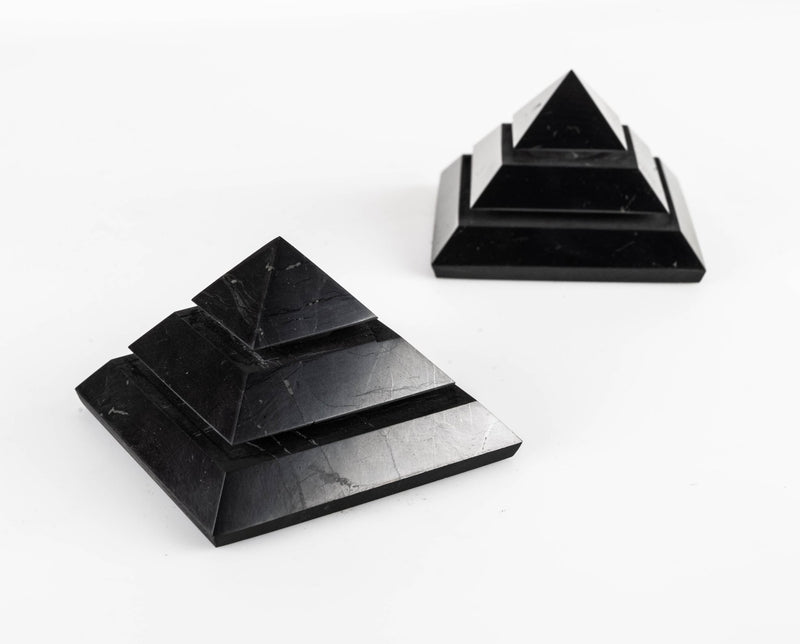 Shungite Saqqara Pyramid 50mm - InnerVision Crystals