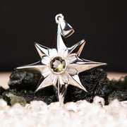 Star Pendant | Moldavite Gemstone .925 Silver - InnerVision Crystals