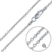 Sterling Silver .925 Cable / Rolo Chain 2mm - InnerVision Crystals