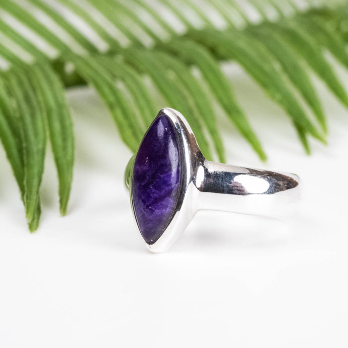 Sugilite Ring 14x7mm Size 6.5 - InnerVision Crystals