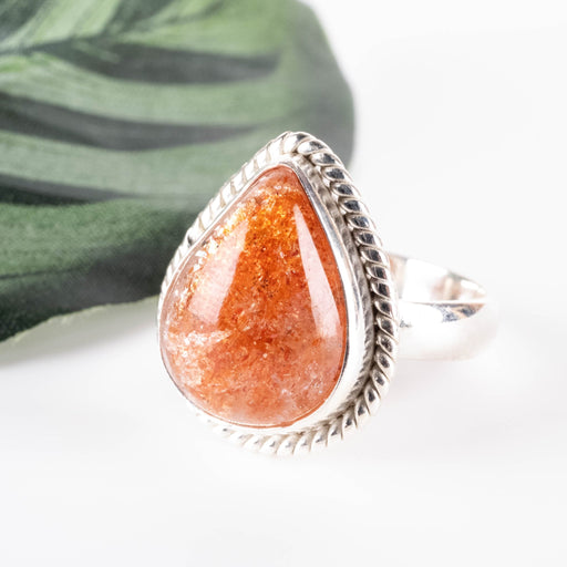 Sunstone Ring 17x13mm Size 7.5 - InnerVision Crystals