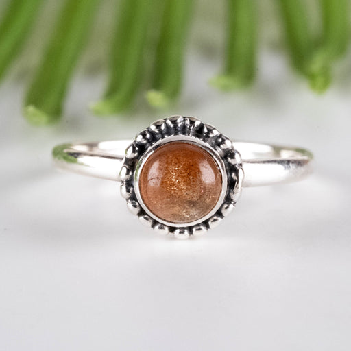 Sunstone Ring 5mm Size 5.5 - InnerVision Crystals