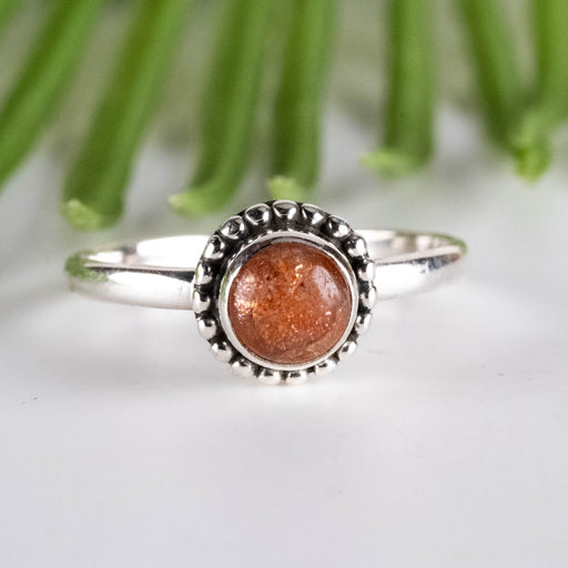 Sunstone Ring 5mm Size 5.5 - InnerVision Crystals