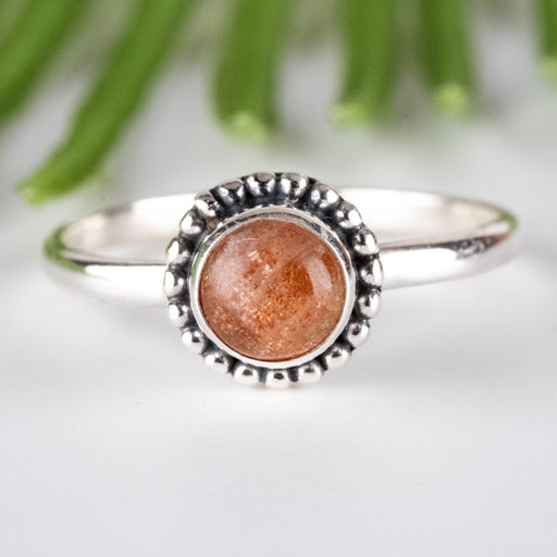 Sunstone Ring 5mm Size 6.5 - InnerVision Crystals
