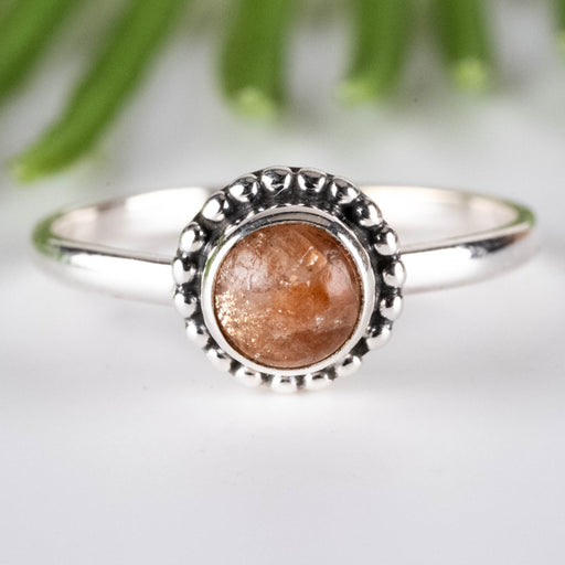 Sunstone Ring 5mm Size 6.5 - InnerVision Crystals