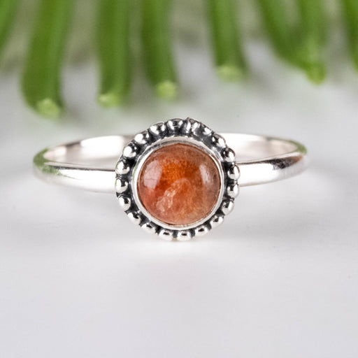 Sunstone Ring 5mm Size 7 - InnerVision Crystals