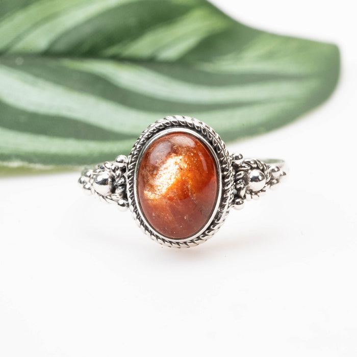 Sunstone Ring 8x6mm | Choose Size - InnerVision Crystals