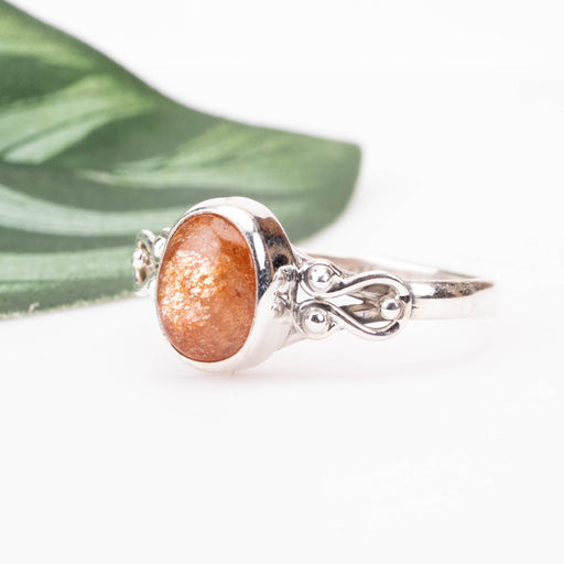 Sunstone Ring 8x6mm Size 9 - InnerVision Crystals