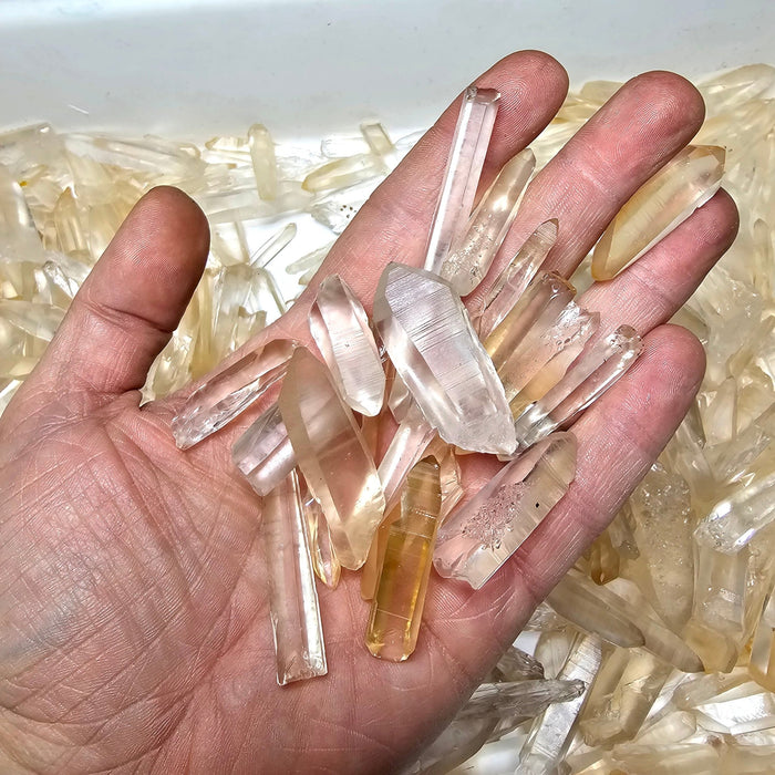Tangerine Lemurian Seed Quartz Crystals BRAZIL 1" - 3" | Wholesale - InnerVision Crystals