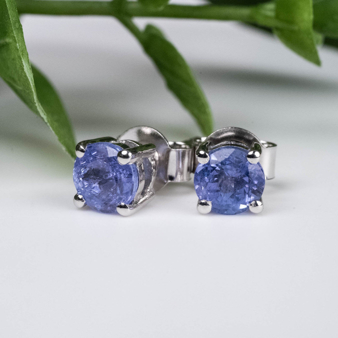 Tanzanite Earrings 5mm - InnerVision Crystals