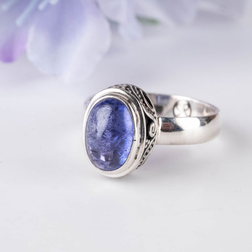 Tanzanite Ring 10x8mm Size 7 - InnerVision Crystals