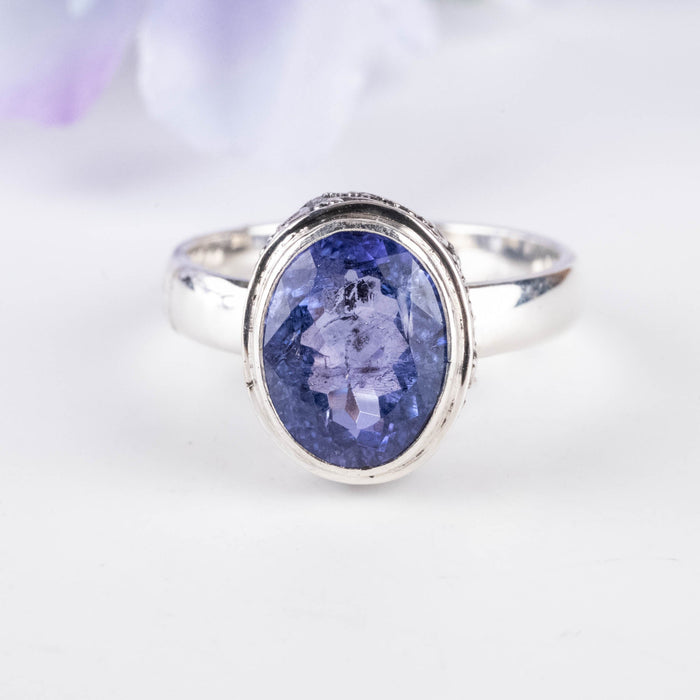 Tanzanite Ring 11x9mm Size 7 - InnerVision Crystals