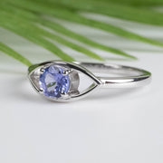 Tanzanite Ring 4.5mm .925 Silver | Choose Size - InnerVision Crystals