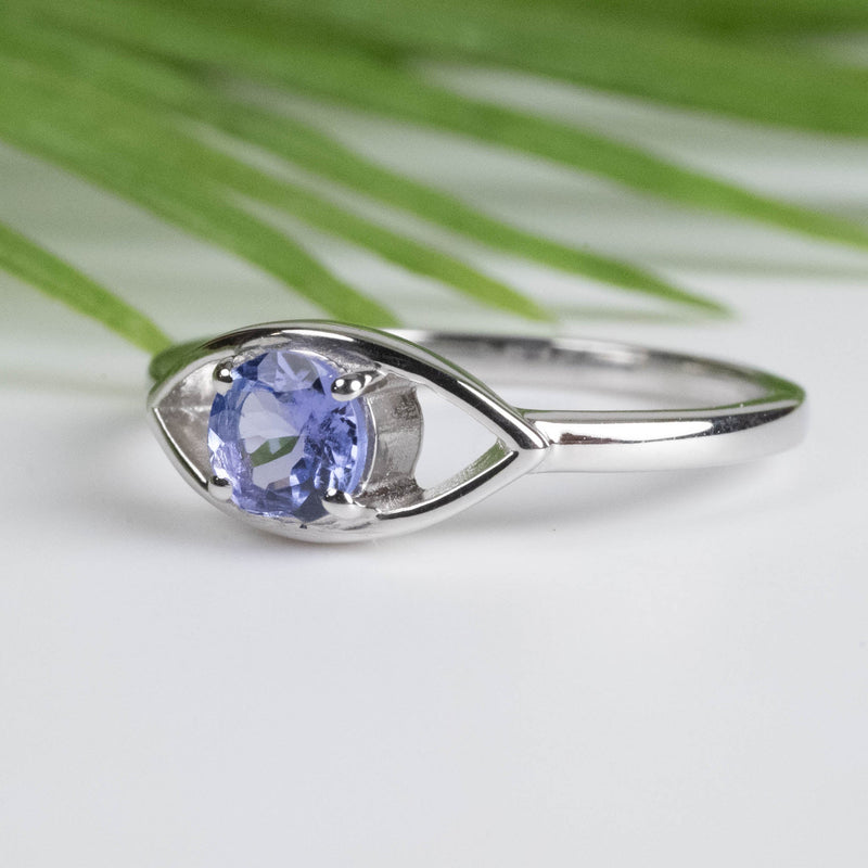 Tanzanite Ring 4.5mm .925 Silver | Choose Size - InnerVision Crystals